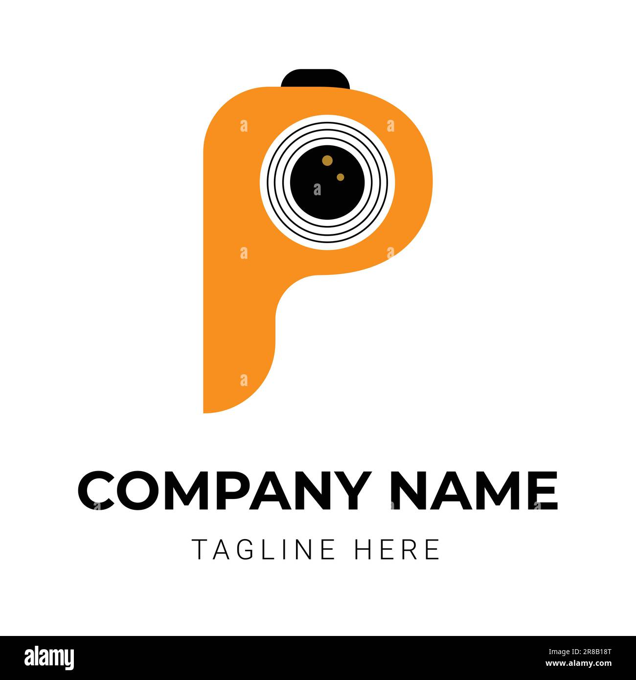 Modèle de conception du logo de l'appareil photo abstrait Illustration de Vecteur