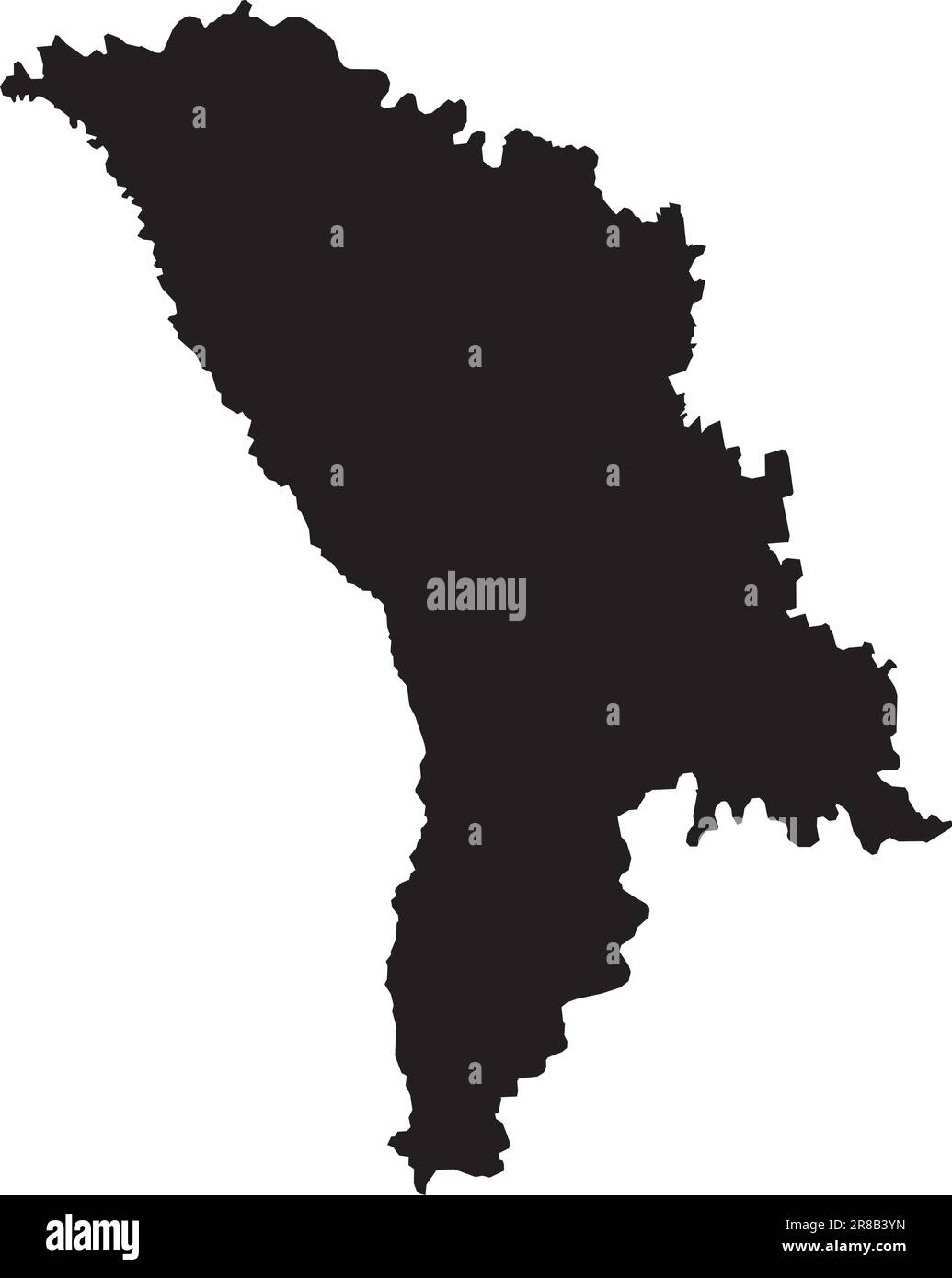 CARTE COULEUR CMJN NOIRE de LA MOLDAVIE Illustration de Vecteur