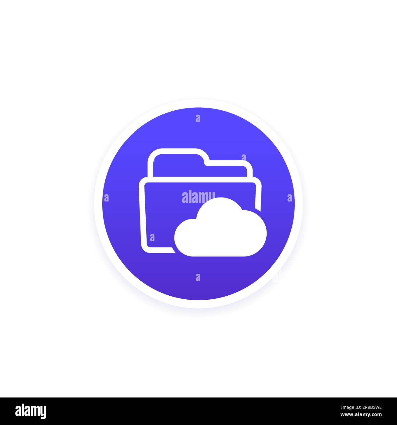 icône du dossier cloud pour les applications Illustration de Vecteur
