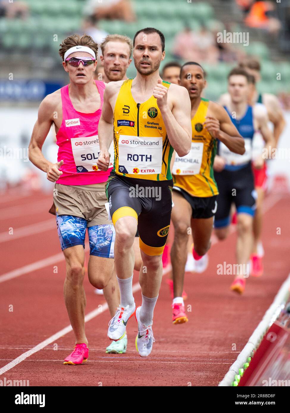 Thomas Arne Roth participe à la course masculine de 800m aux Jeux Bislett d’Oslo, à la Ligue des diamants de Wanda, au stade Bislett, à Oslo, en Norvège, le 15th juin 2023. Banque D'Images