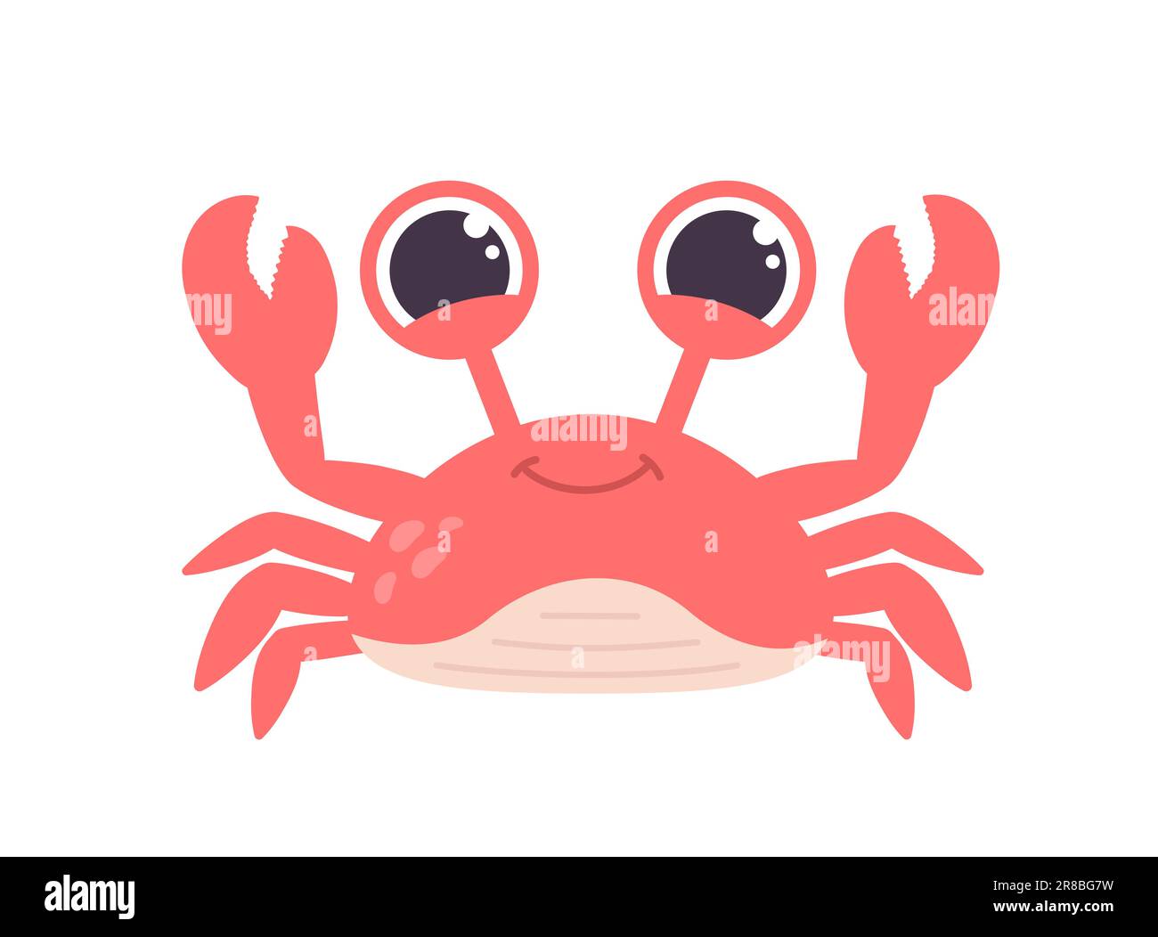 Concept de crabe animal sous-marin Illustration de Vecteur