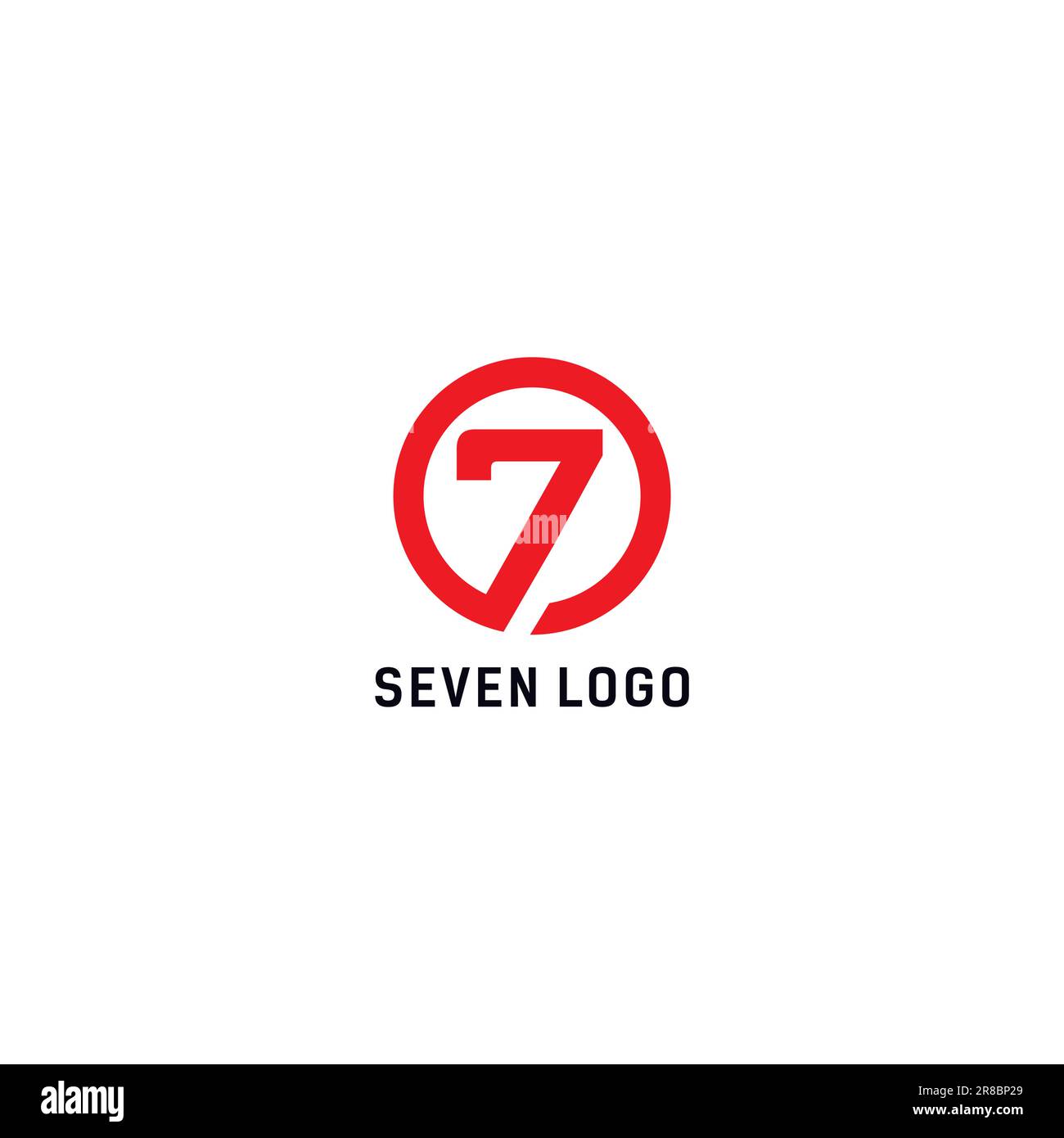 Conception du logo Seven. Illustration vectorielle à sept icônes Illustration de Vecteur