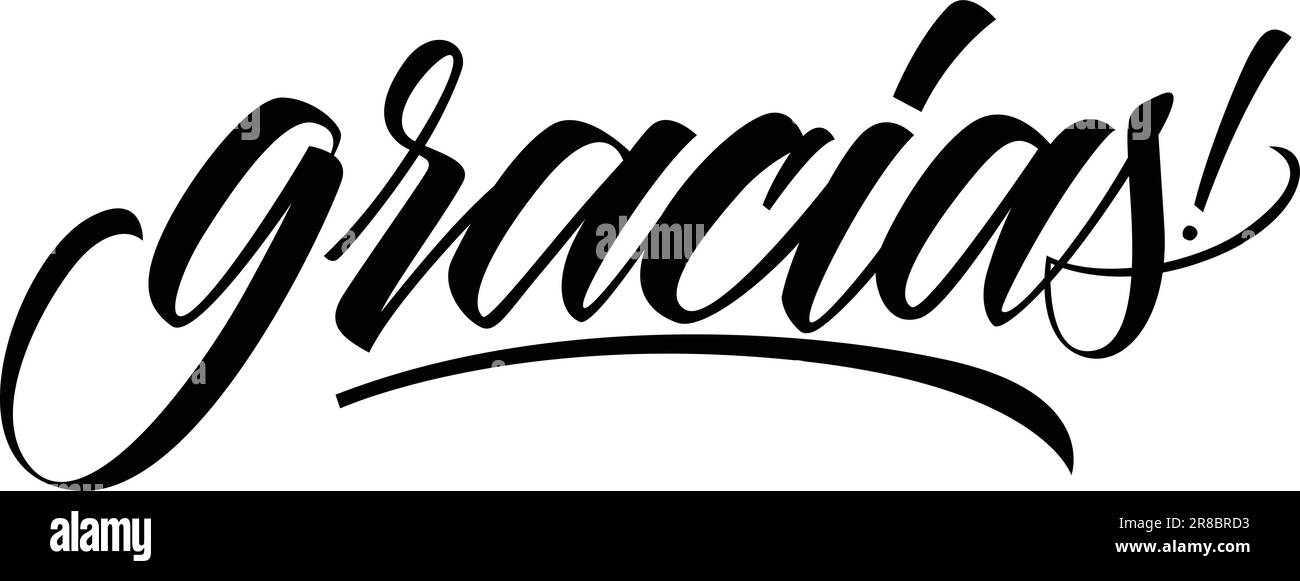 Gracias Inscription calligraphique Illustration de Vecteur