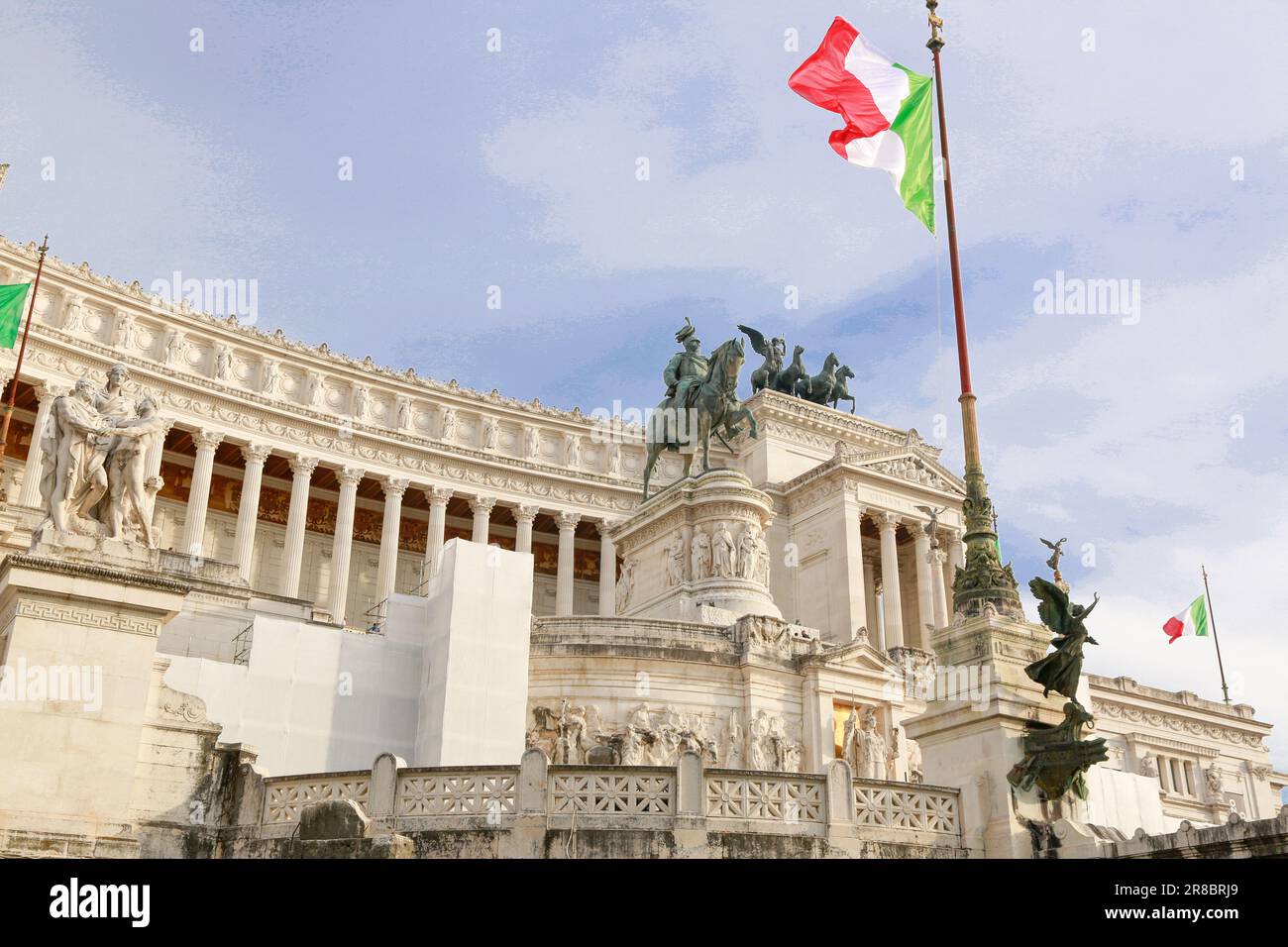 Palazzo Venezia dans une journée ensoleillée, piazza venezia Rome, italie Banque D'Images