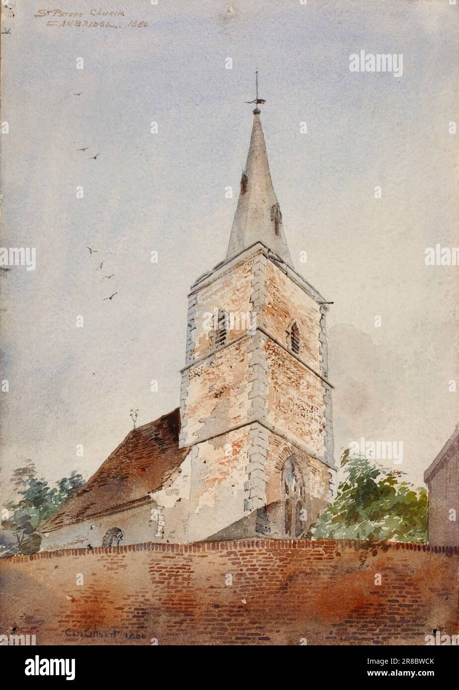 St. Peters Church, Cambridge, Angleterre 1880 par Cass Gilbert, né Zanesville, OH 1858-décédé Brockenhurst, Angleterre 1934 Banque D'Images