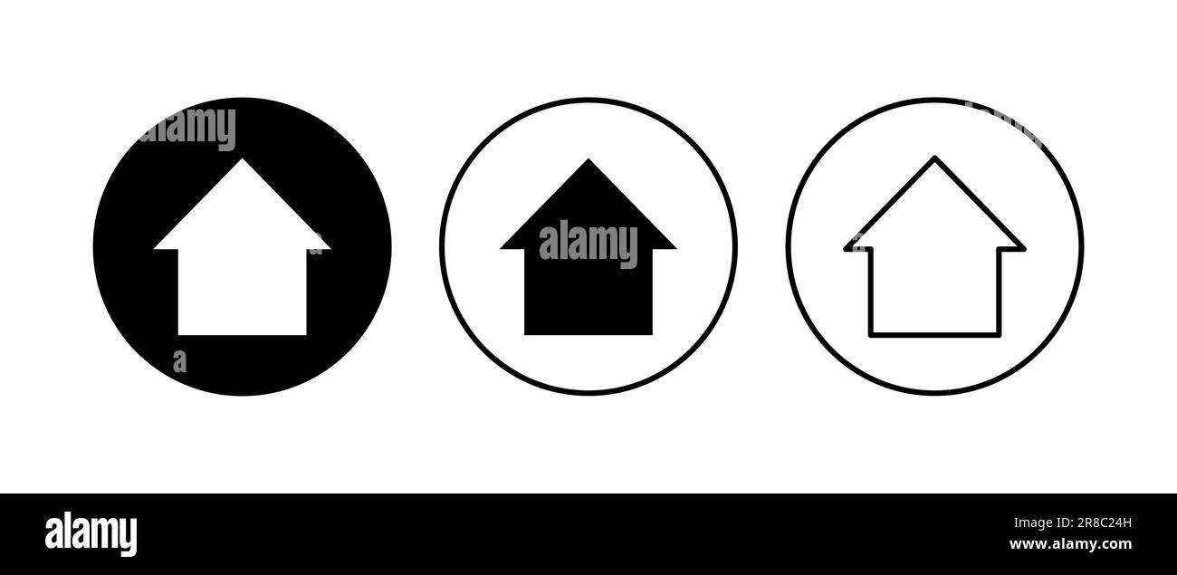 Ensemble d'icônes maison. Vecteur de l'icône Accueil Illustration de Vecteur