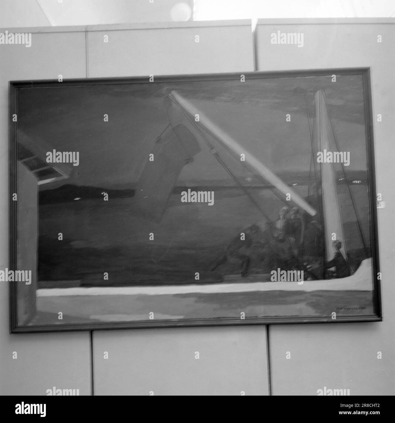 Actuel 21-1-1947: L'automne des artistes l'exposition annuelle d'art de l'État, qui est habituellement appelée juste l'exposition d'automne, peut cette année célébrer son anniversaire de 60th. Elle a eu lieu pour la première fois en 1883, et cette année aurait dû être l'anniversaire de 65th, mais les cinq années mortes de la guerre se sont écoulées entre les deux. Photo: Aktuell / NTB ***PHOTO NON TRAITÉE*** Banque D'Images