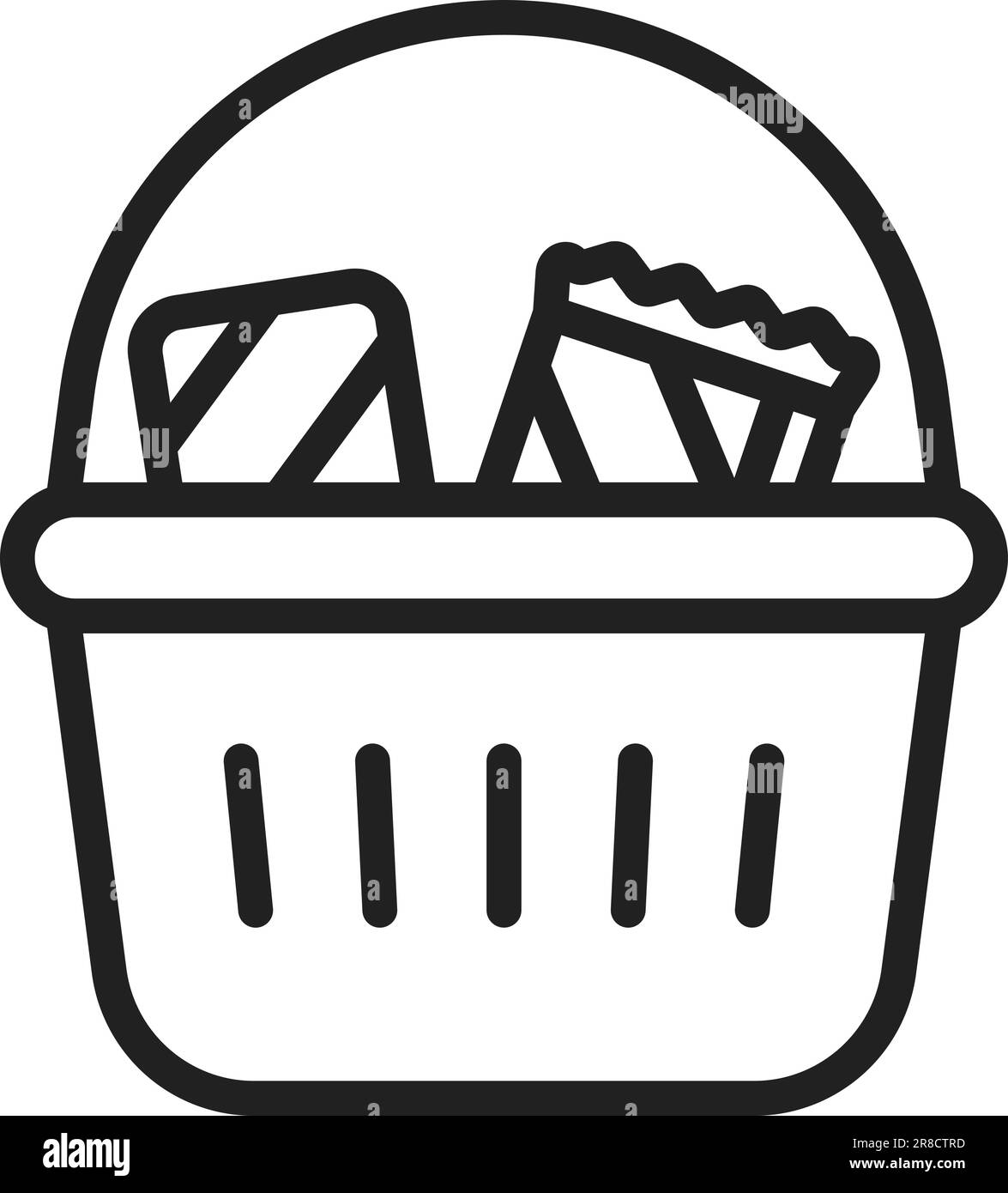 Image icône chocolats dans le panier. Illustration de Vecteur