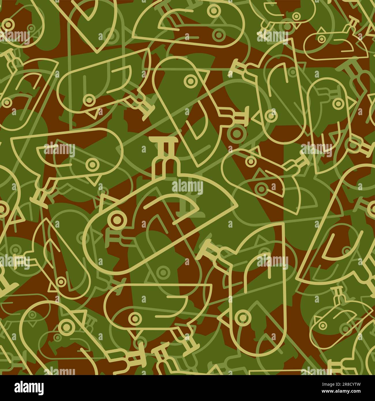 Motif Armée de l'oiseau sans coutures. Dessins animés oiseaux arrière-plan militaire. Illustration de Vecteur