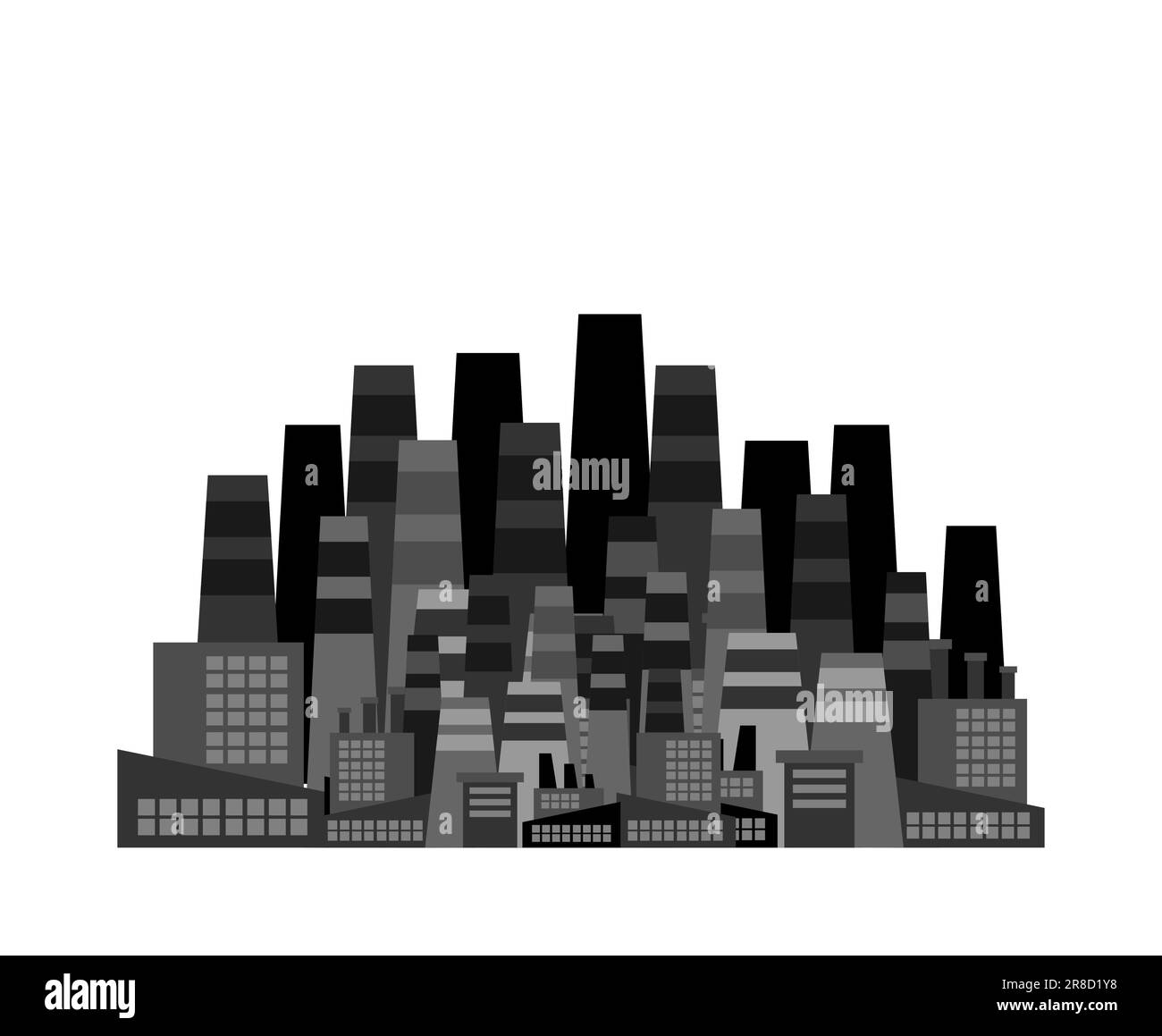Grande usine polluante. Usine de fabrication de concept polluant l'atmosphère Illustration de Vecteur Grande usine polluante. Usine de fabrication de concept polluant l'atmosphère Illustration de Vecteur