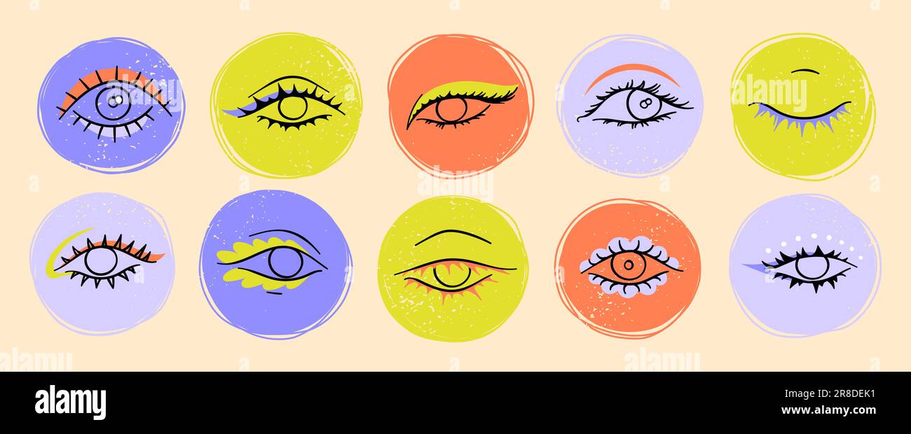 Yeux humains, vecteur dessiné à la main Illustration de Vecteur