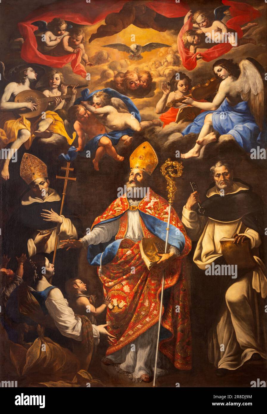 NAPLES, ITALIE - 23 AVRIL 2023 : la peinture de St. Biagio avec St. Anthony et Raymond de Penyafort dans l'église Basilique de Santa Maria della Sanita Banque D'Images