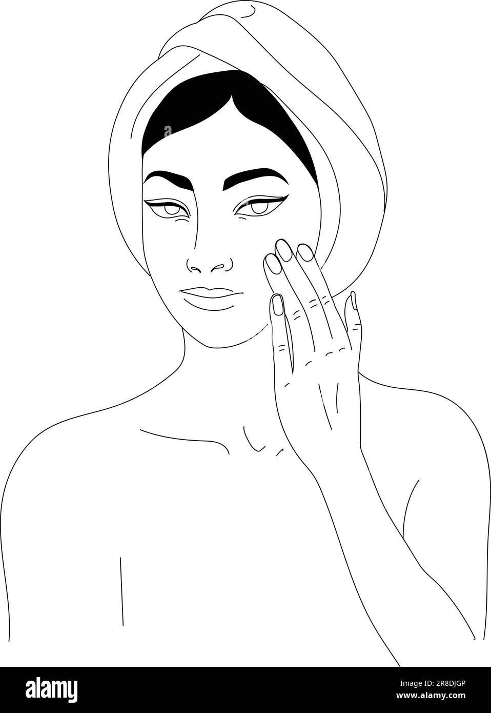 Belle femme visage Illustration de Vecteur