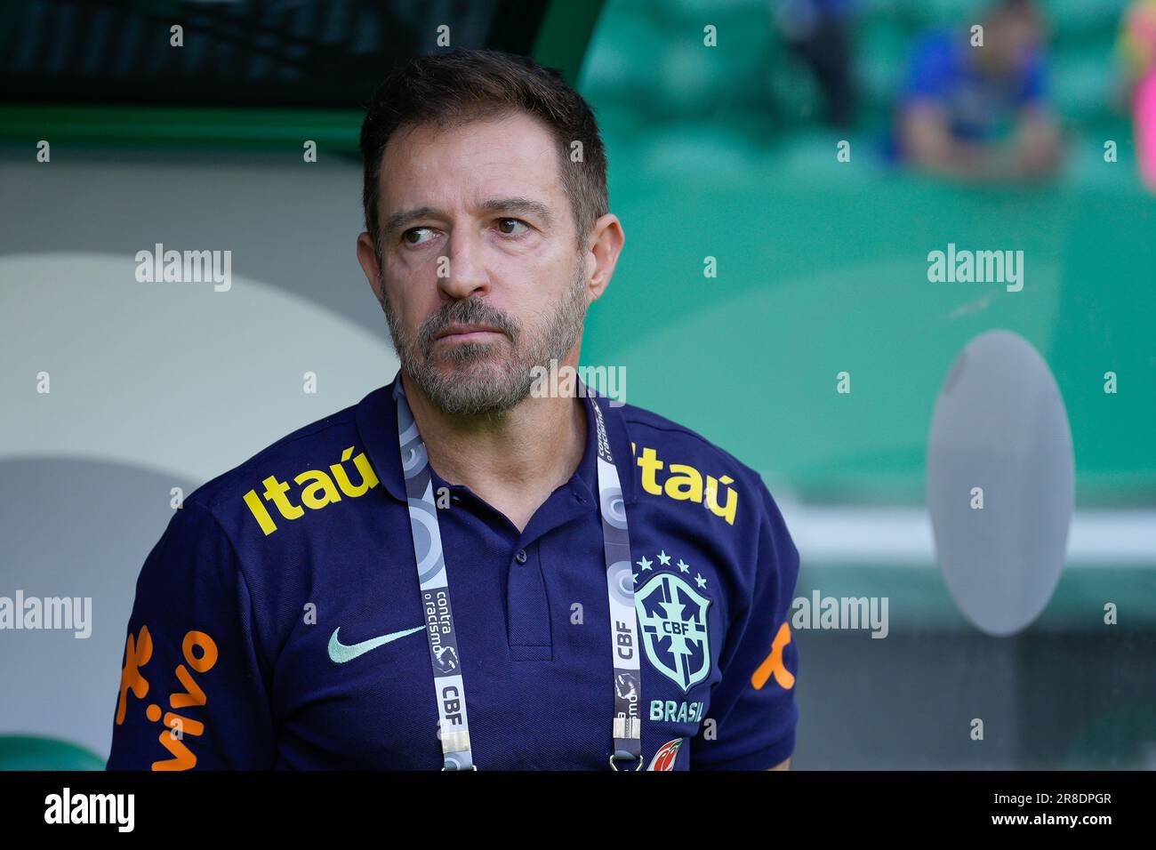 Lisbonne, Portugal. 20th juin 2023. Ramon Menezes, entraîneur du Brésil, pendant le match de football amical entre le Brésil et le Sénégal, à Estádio José Alvalade à Lisbonne, Portugal, mardi, 20 juin 2023. (Photo: Bruno de Carvalho) crédit: Brésil photo Press/Alay Live News Banque D'Images