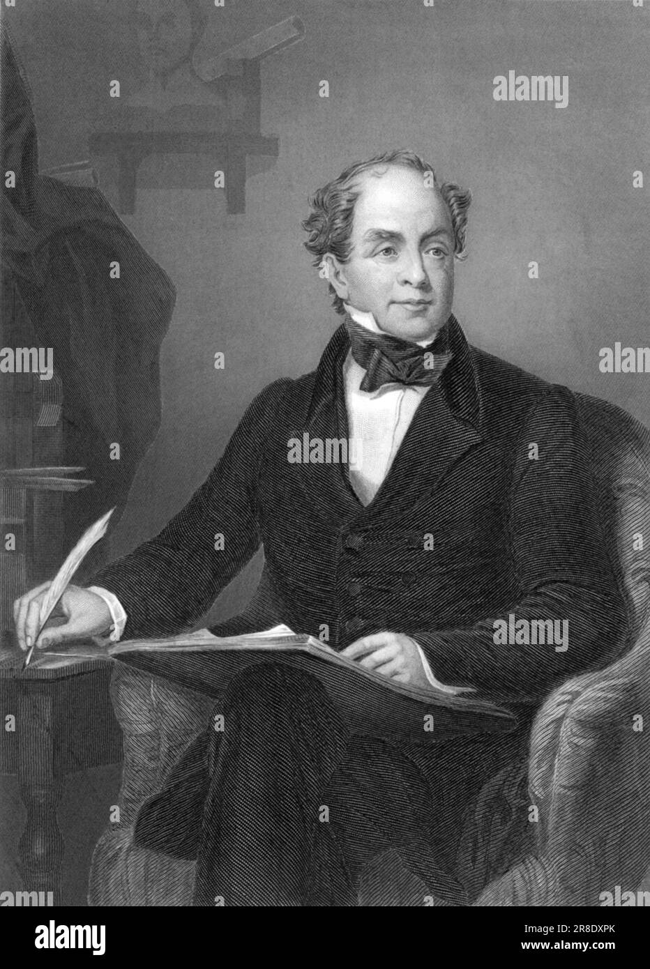 Irlande : c. 1820 Portrait du poète, auteur-compositeur et artiste irlandais Thomas Moore. Banque D'Images