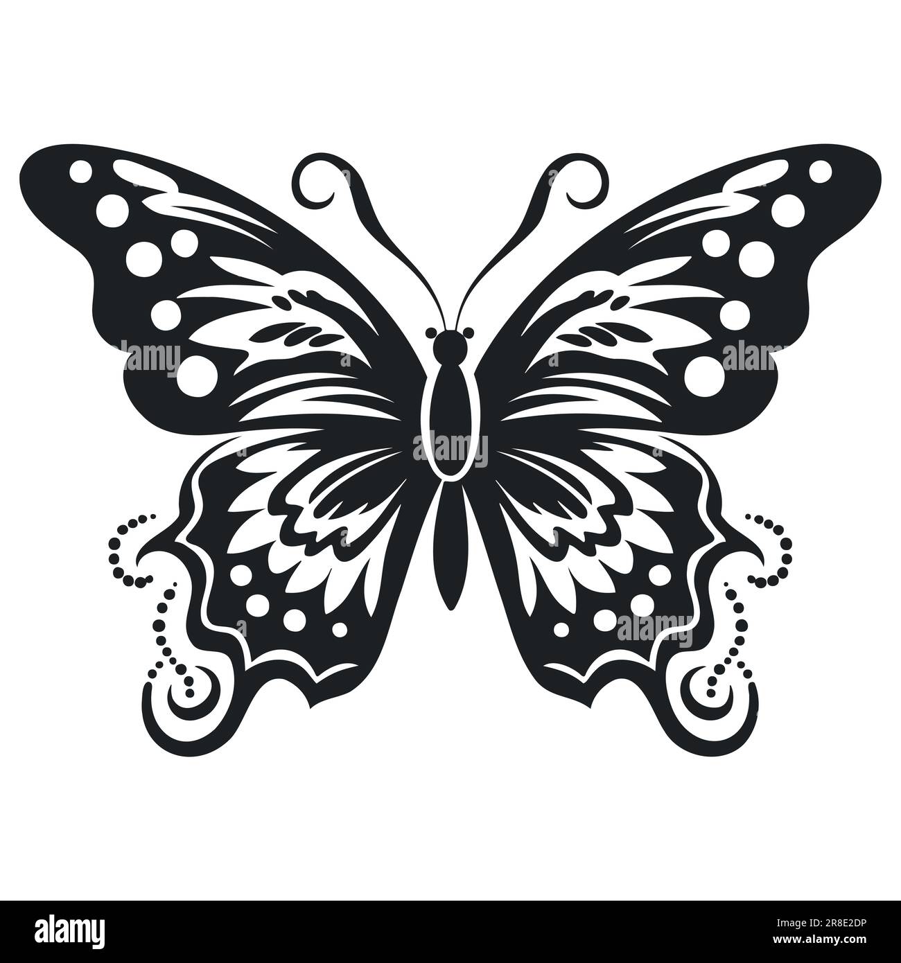 Icône papillon isolée sur fond blanc. SPE 10 Illustration de Vecteur