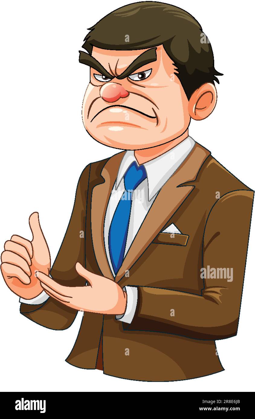 Illustration du personnage de dessin animé Business man Illustration de Vecteur