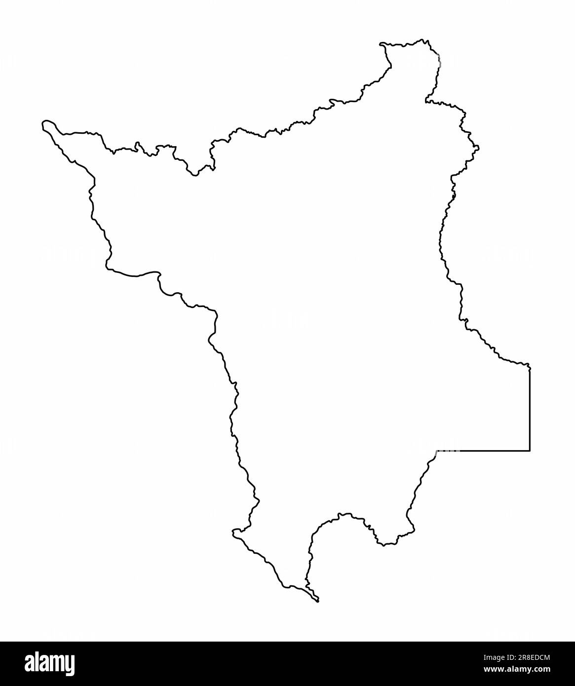 Roraima State, carte de contour isolée sur fond blanc, Brésil Illustration de Vecteur