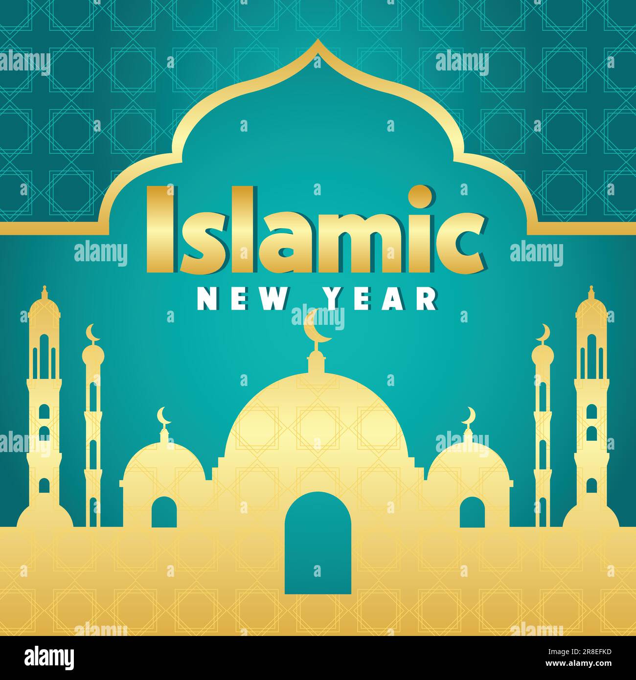 Arrière-plan du nouvel an islamique Illustration de Vecteur