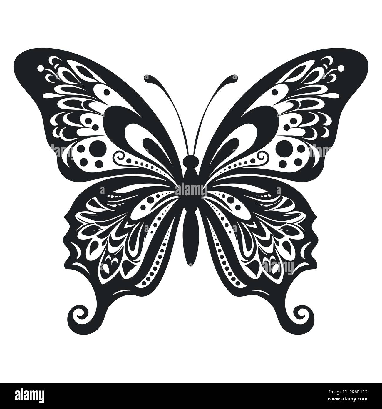 Icône papillon isolée sur fond blanc. SPE 10 Illustration de Vecteur