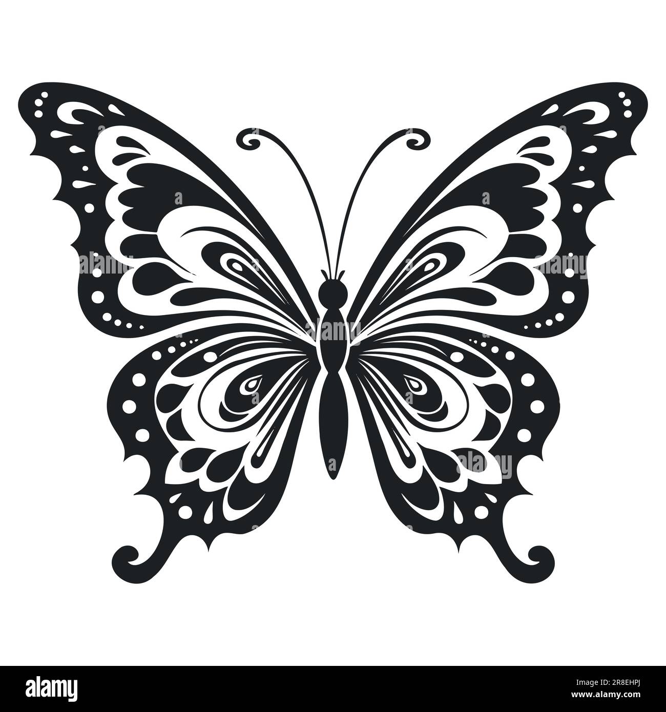 Icône papillon isolée sur fond blanc. SPE 10 Illustration de Vecteur