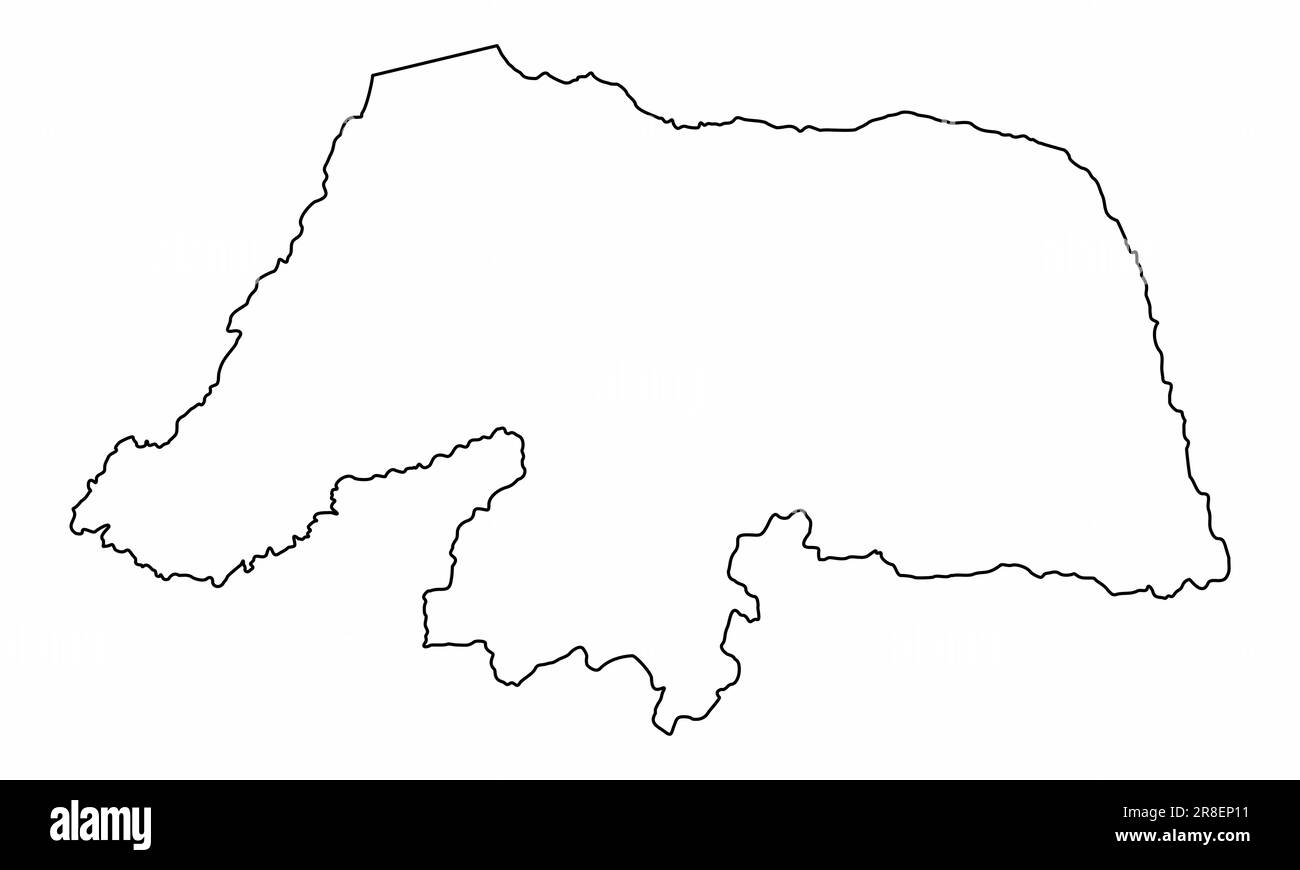 Rio Grande do Norte Plan de l'État isolé sur fond blanc, Brésil Illustration de Vecteur