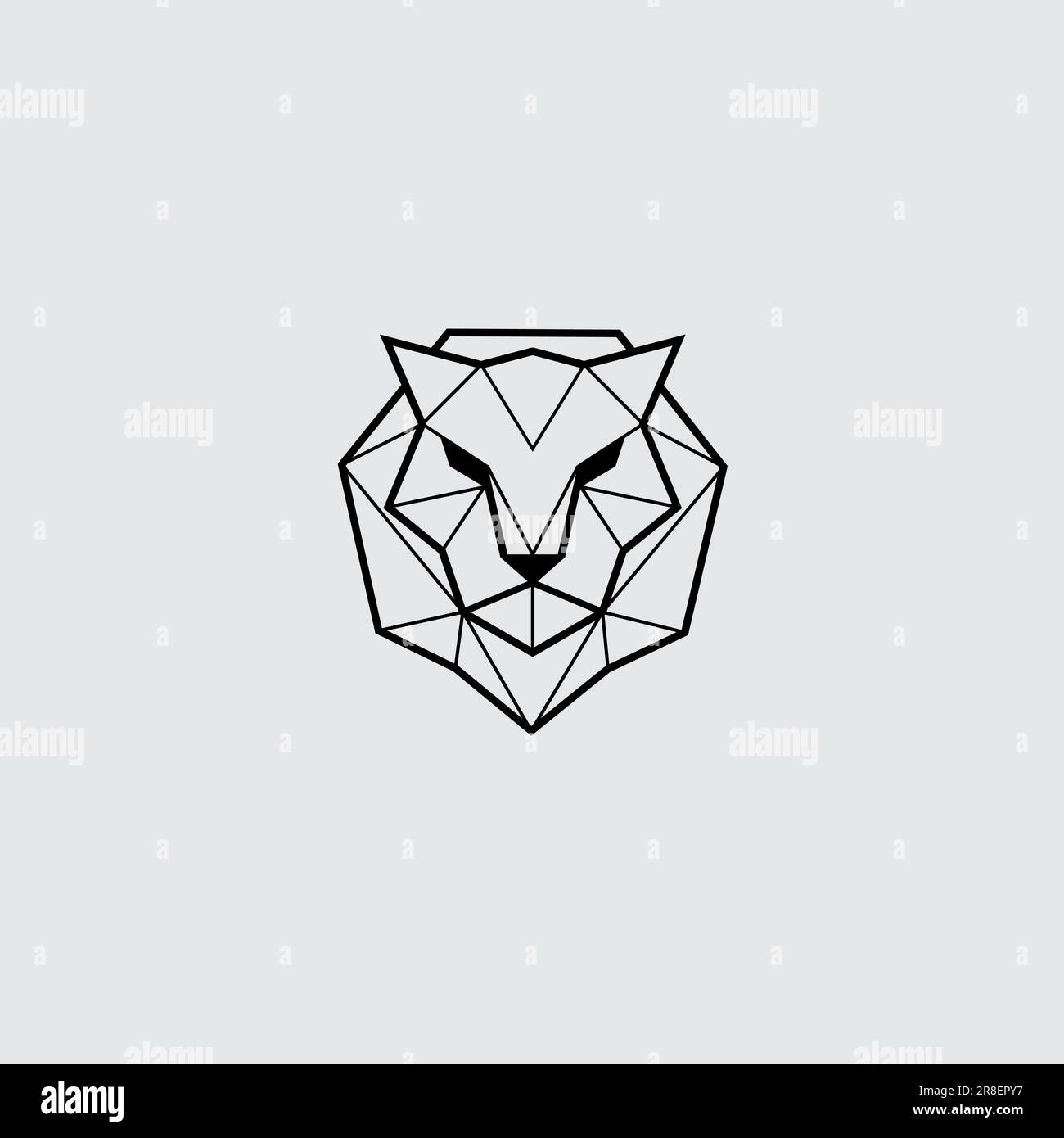 Symbole Tiger Line. Logo Tiger Geometric Design Illustration de Vecteur
