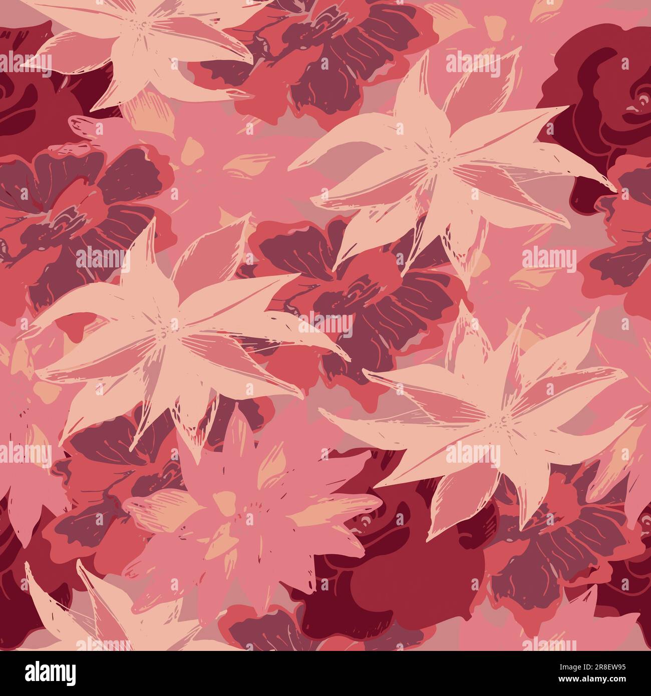 Motif abstrait à répétition sans couture dessiné à la main. Imprimés textiles contemporains au décor minimaliste Illustration de Vecteur