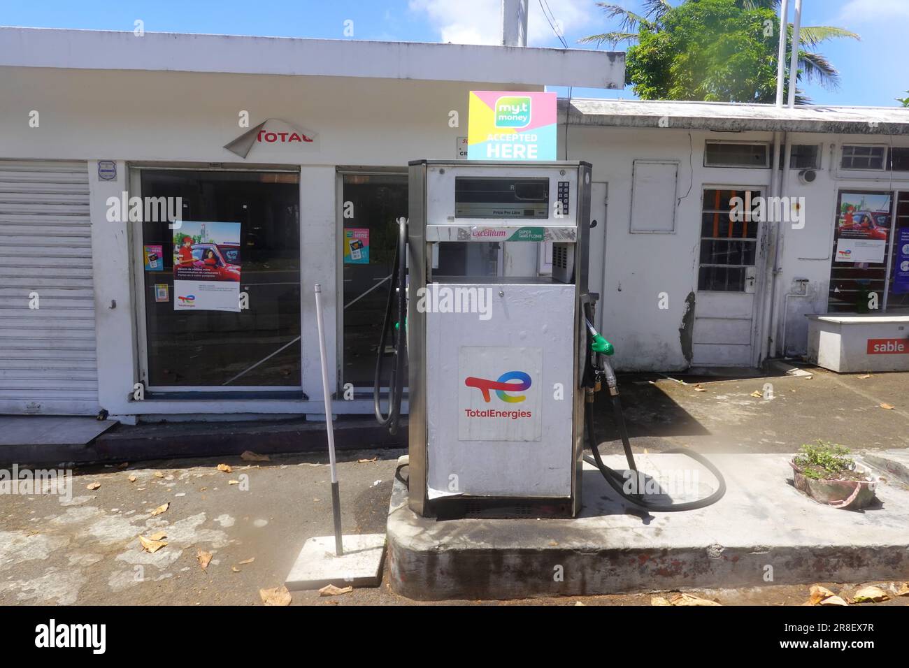 TotalEnergies se, société multinationale française intégrée d'énergie et de pétrole, Mauriius Banque D'Images