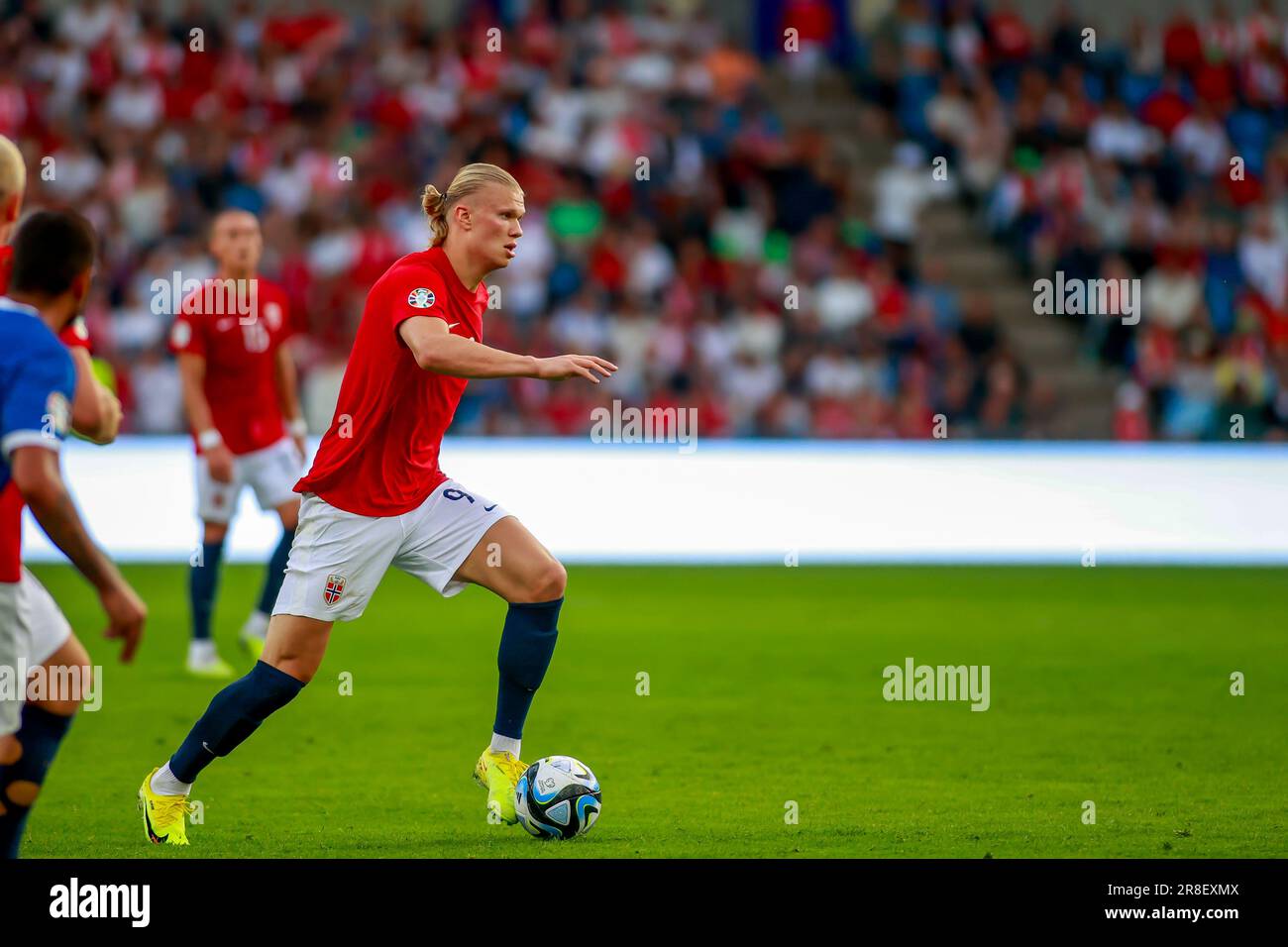 Oslo, Norvège, 20th juin 2023. Erling Braut Haalandon en Norvège le qualificateur de l'UEFA Euro 2024 entre la Norvège et Chypre au stade Ullevål d'Oslo crédit: Frode Arnesen/Alay Live News Banque D'Images