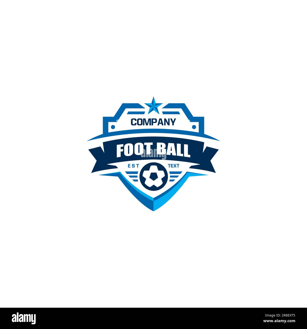 Logo du club de football. Logo football Design. Vecteur de balle Illustration de Vecteur