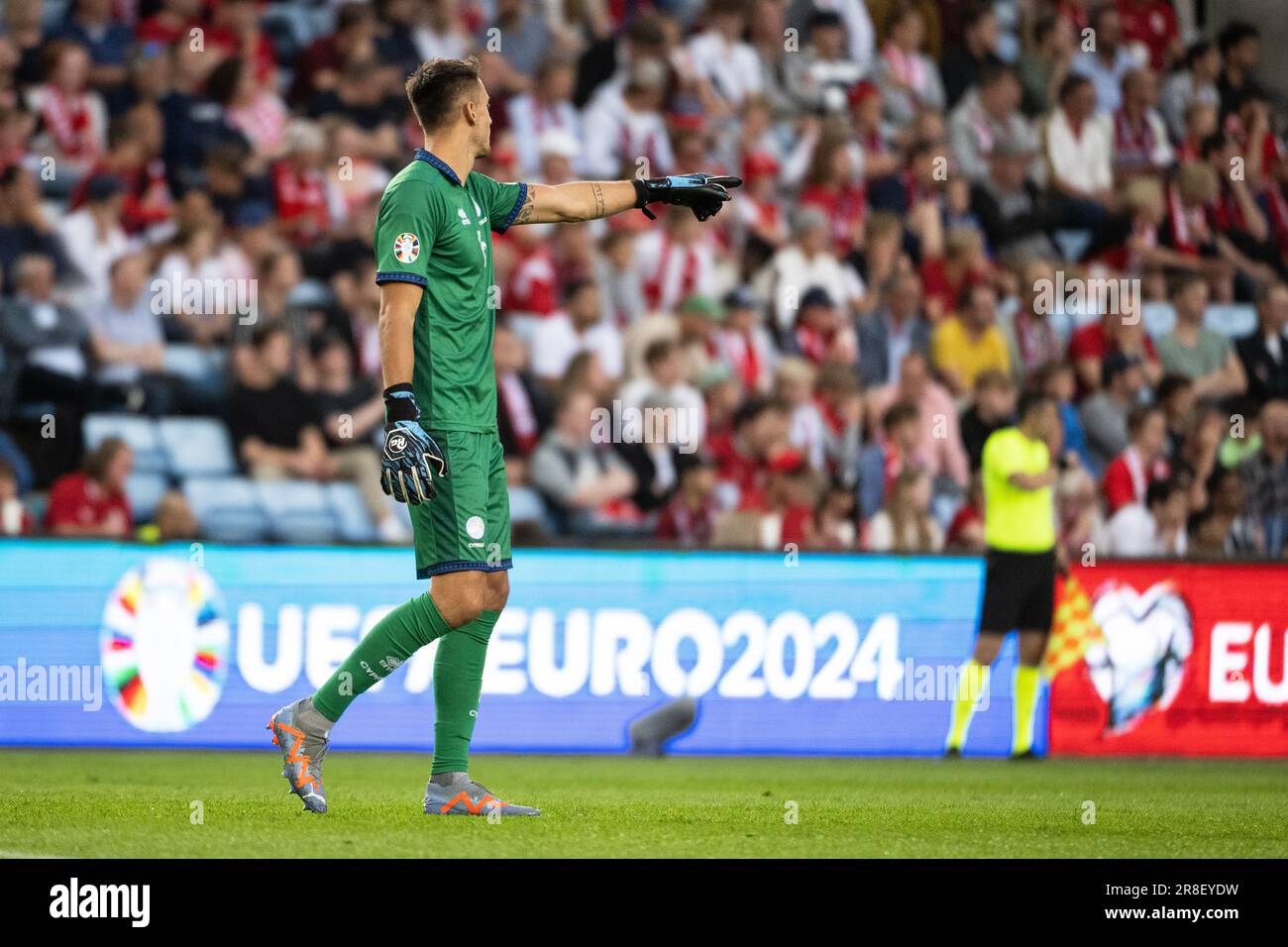 Oslo, Norvège. 20th juin 2023. Le gardien de but Joel Mall (15) de Chypre vu lors du match de qualification de l'UEFA Euro 2024 entre la Norvège et Chypre à Ullevaal Stadion à Oslo. (Crédit photo : Gonzales photo/Alamy Live News Banque D'Images