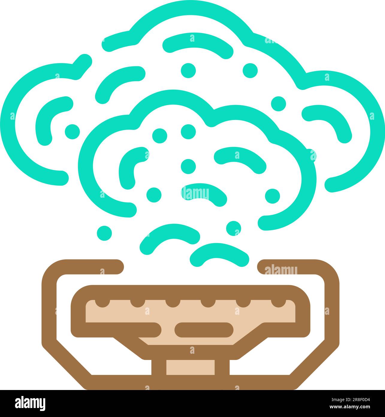 illustration vectorielle d'icône de couleur d'odeur de gaz Image — free download