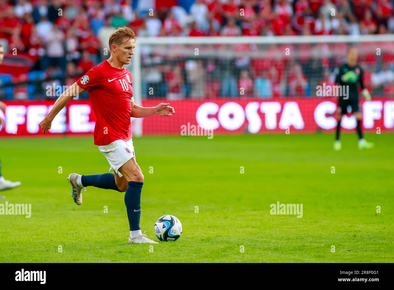 Oslo, Norvège, 20th juin 2023. Martin Ødegaard de Norvège dans le qualificatif Euro 2024 de l'UEFA entre la Norvège et Chypre au stade Ullevål à Oslo crédit: Frode Arnesen/Alay Live News Banque D'Images