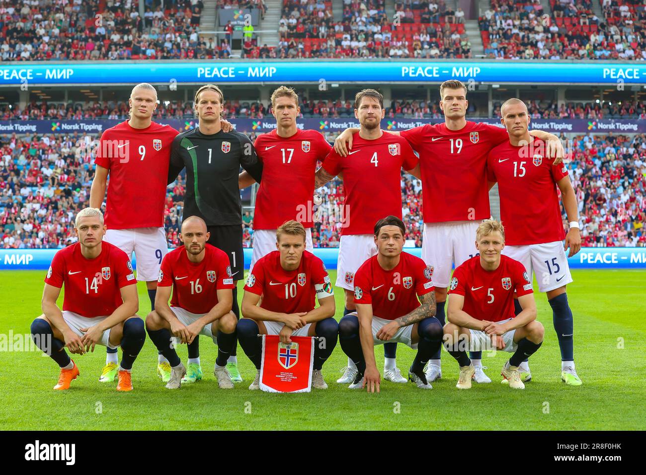 Oslo, Norvège, 20th juin 2023. Norvège. L'équipe norvégienne pour l'UEFA Euro 2024 qualification entre la Norvège et Chypre au stade Ullevål à Oslo crédit: Frode Arnesen/Alay Live News Banque D'Images