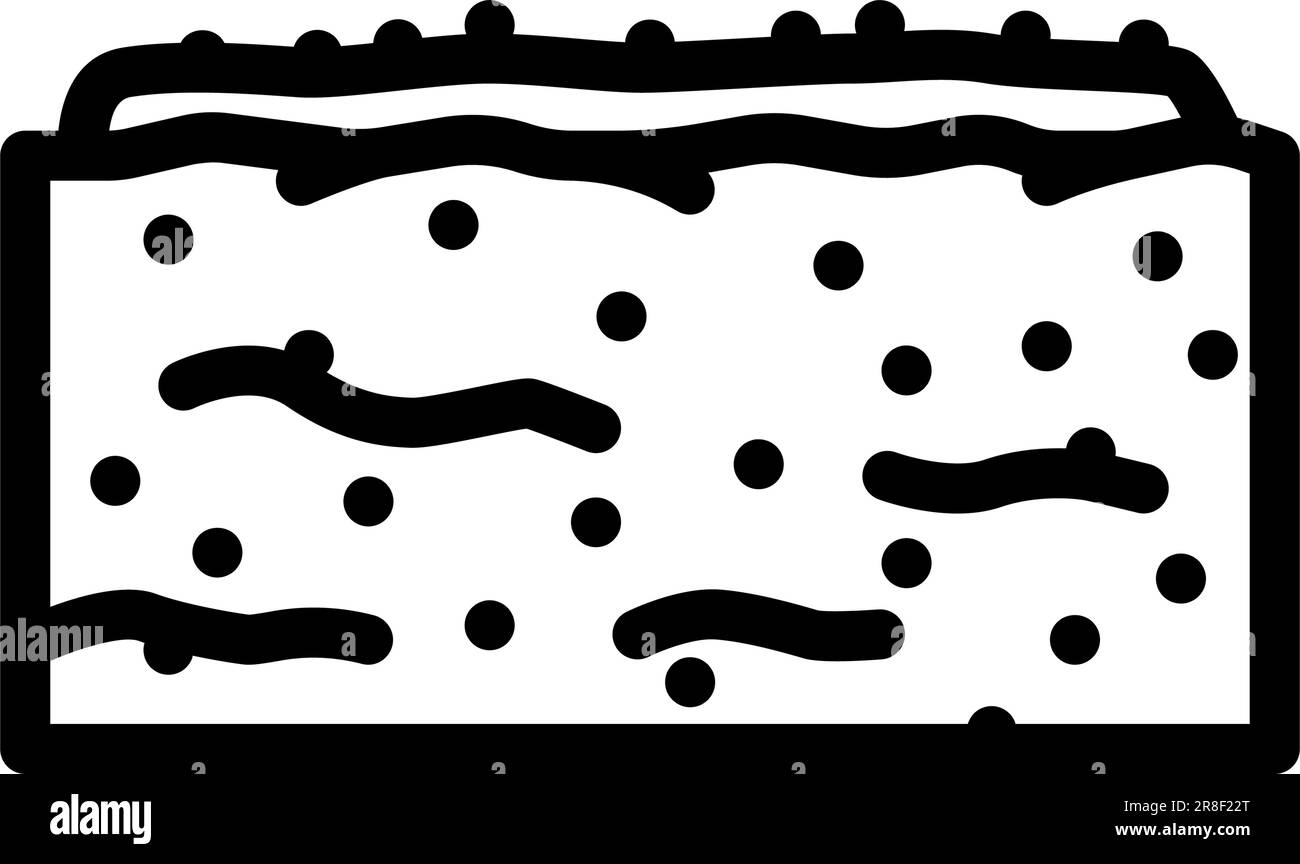 illustration vectorielle de la ligne d'icônes de la gamme d'aliments croustillants au riz Illustration de Vecteur