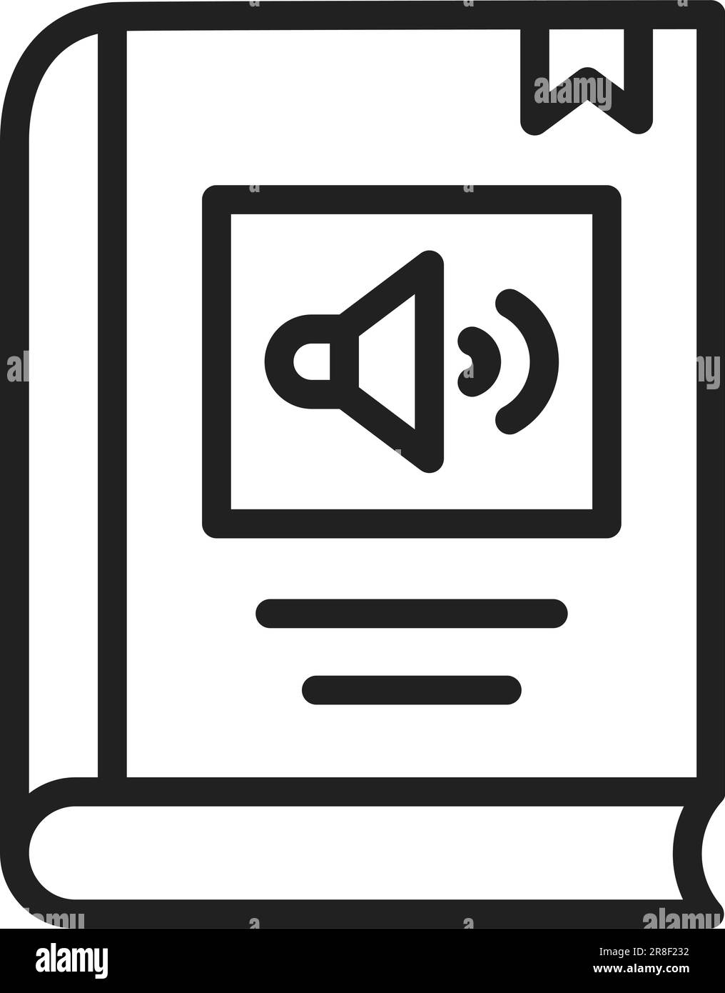 Image de l'icône du livre audio. Illustration de Vecteur