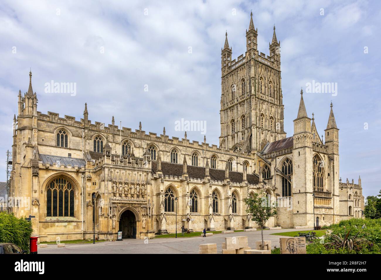 Cathédrale de Gloucester ou cathédrale de Saint-Pierre et la Trinité Sainte et indivisible, Gloucestershire, Angleterre, Royaume-Uni Banque D'Images