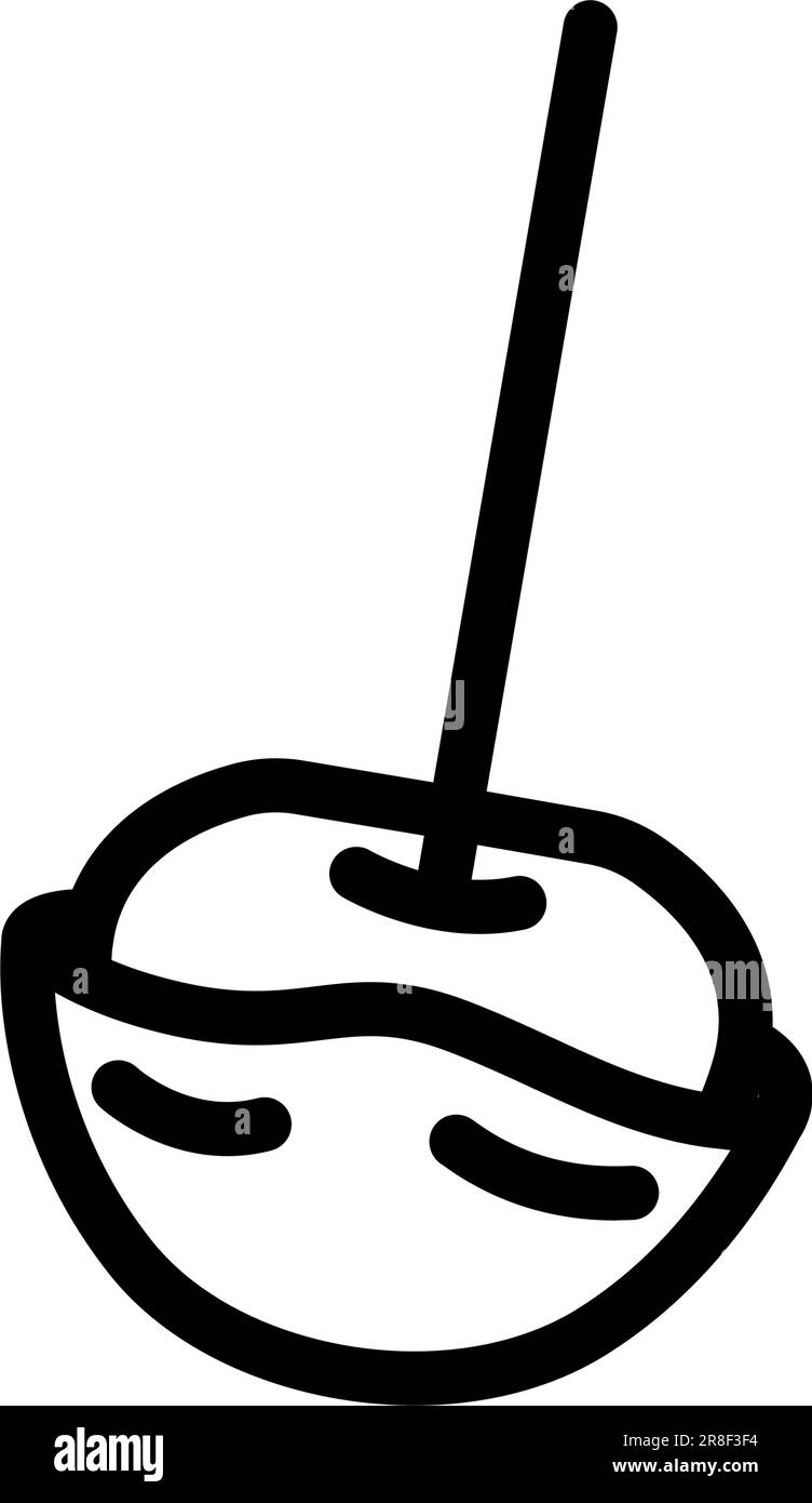 illustration vectorielle de la ligne d'automne de la pomme caramel Illustration de Vecteur