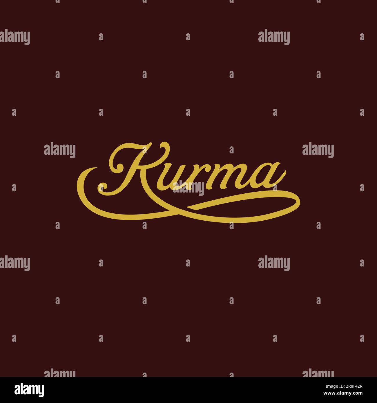 Conception de logo Kurma. Symbole du logo de la lettre K. Illustration de Vecteur