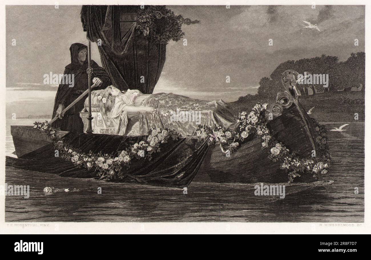 Elaine ca. 1875 par Robert Hinshelwood, né Édimbourg, Écosse 1812-mort New York City après 1875 Banque D'Images