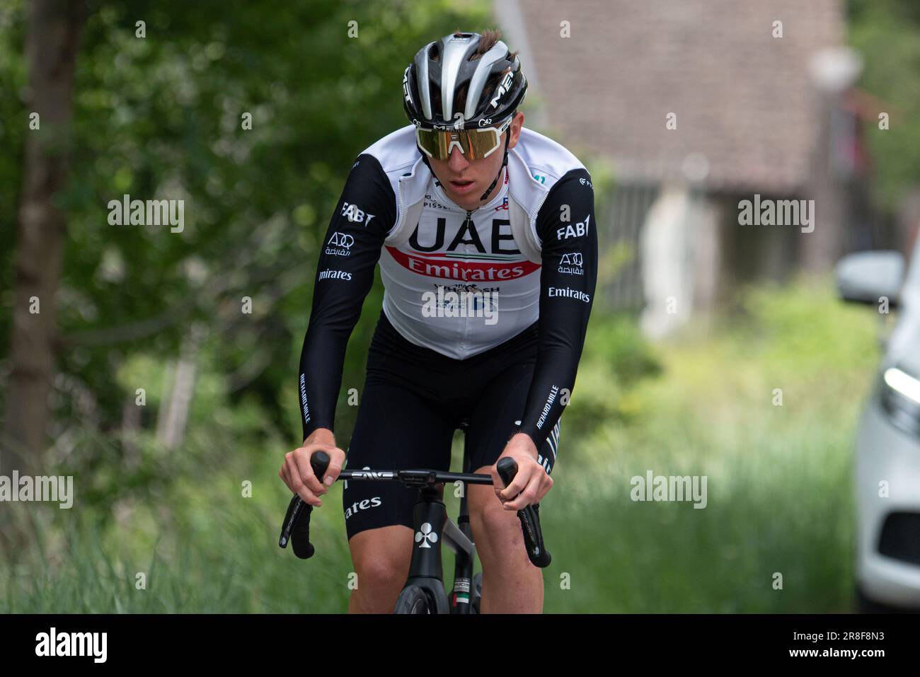 Sestriere, Turin, Italie. 20th juin 2023. Deux fois vainqueur du Tour de France Tadej Pogacar dans son dernier camp d'entraînement en altitude à Sestriere avant de se rendre à l'édition 110th du Tour de France (Credit image: © Matteo Secci/ZUMA Press Wire) USAGE ÉDITORIAL SEULEMENT! Non destiné À un usage commercial ! Banque D'Images