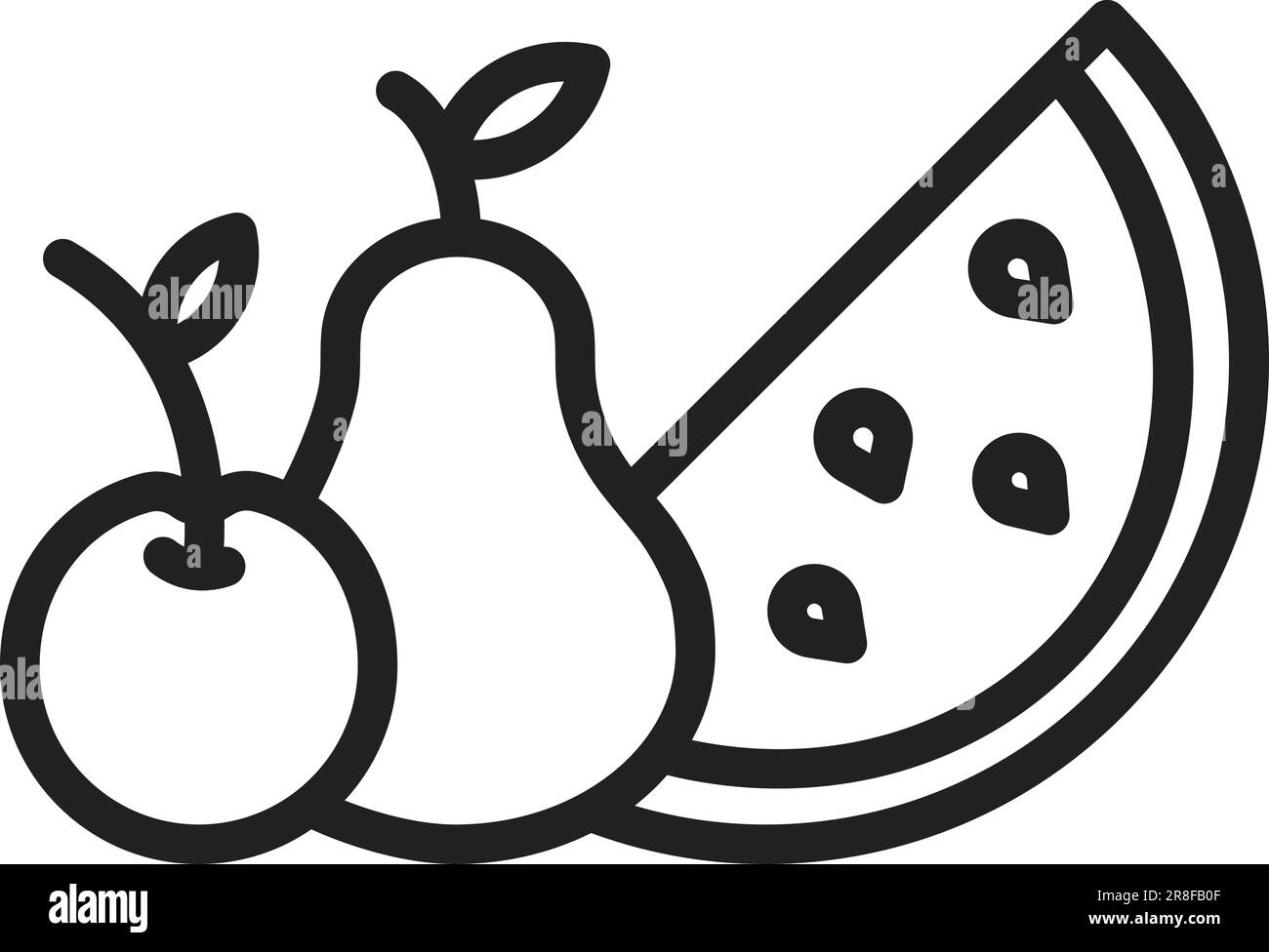 Icône fruits. Illustration de Vecteur