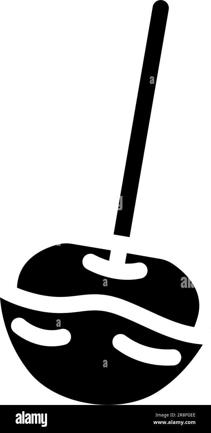 illustration vectorielle d'icône de glyphe d'automne de pomme caramel Illustration de Vecteur