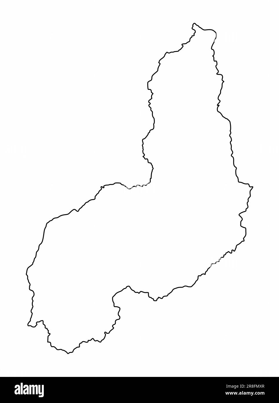 Carte de l'état de Piaui isolée sur fond blanc, Brésil Illustration de Vecteur