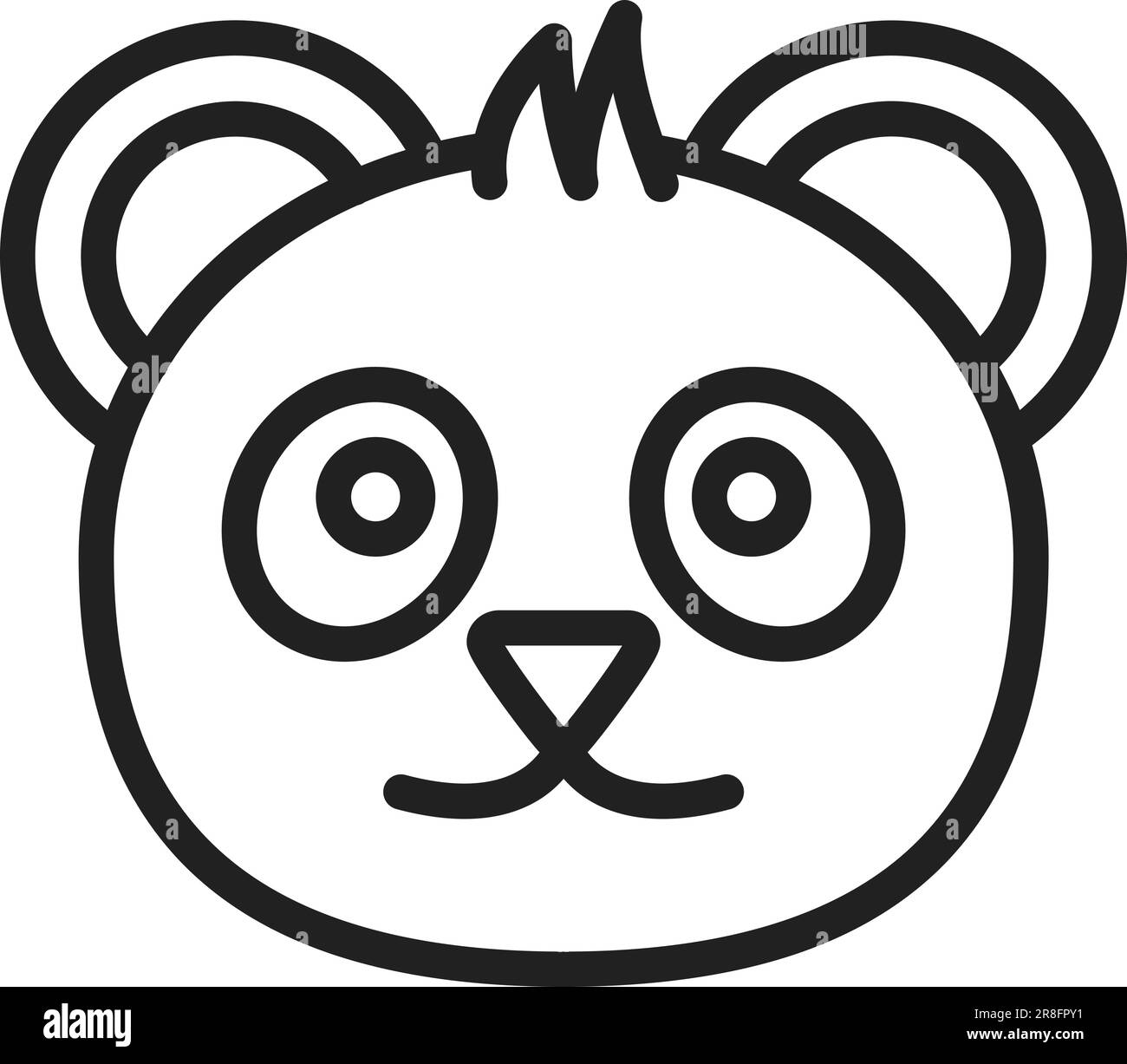Image d'icône Panda. Illustration de Vecteur