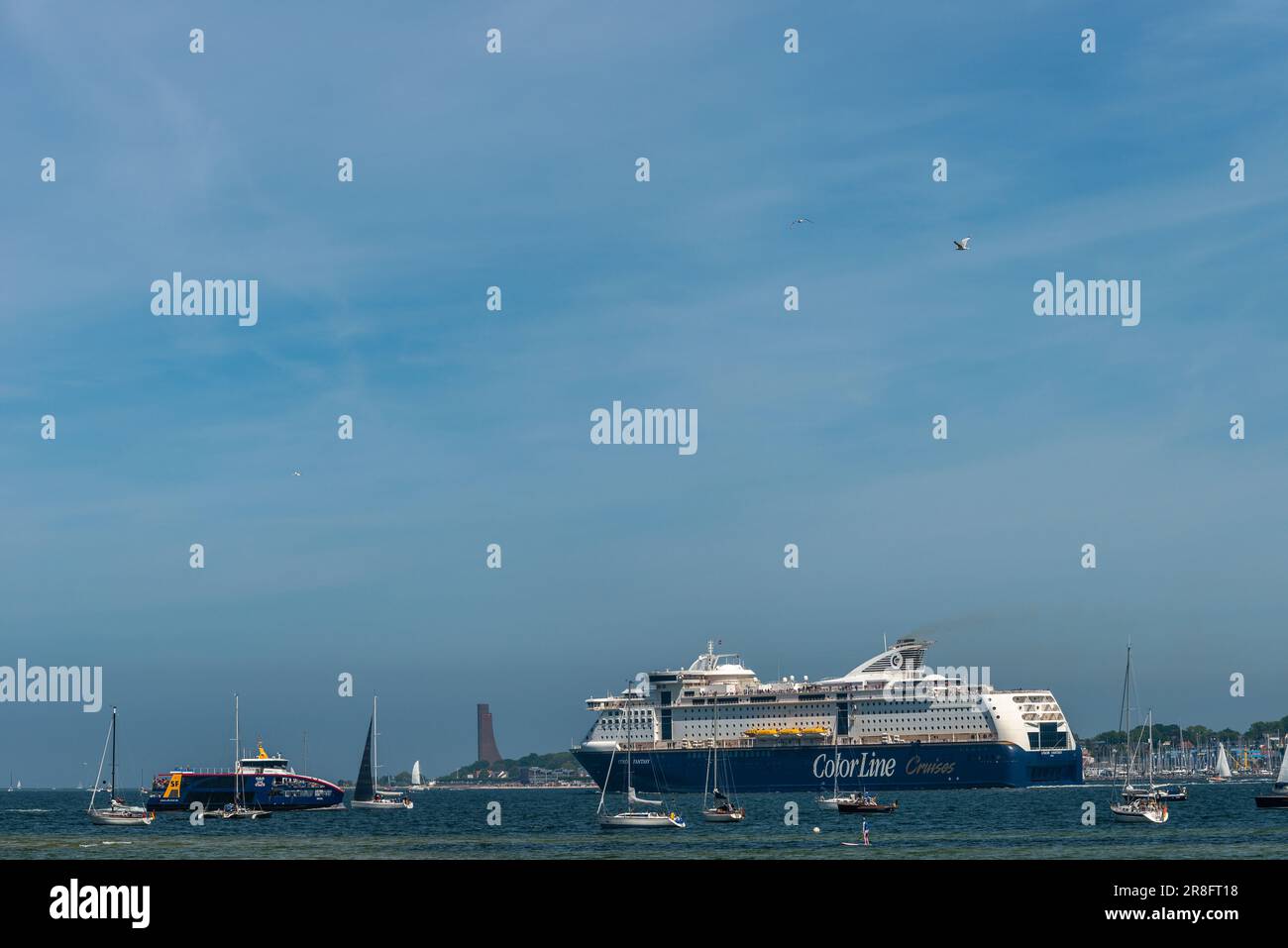 Kiel, fjord de Kiel, Mer Baltique, été à la plage de Falkenstein, Kiel-Friedrichsort, Schleswig-Holstein, Allemagne du Nord, Europe Banque D'Images