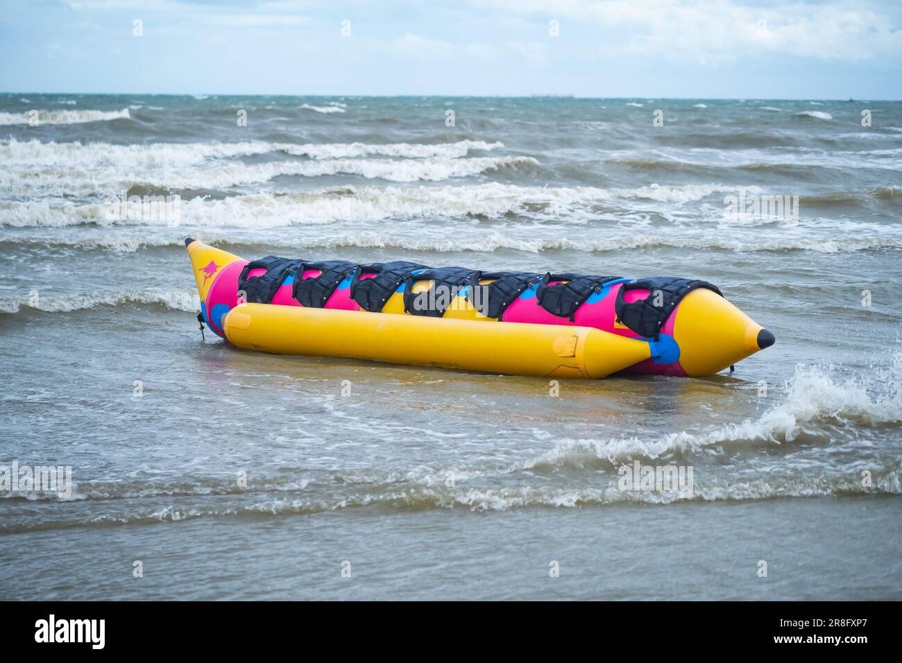 Activités de plage bateau Banana Banque D'Images