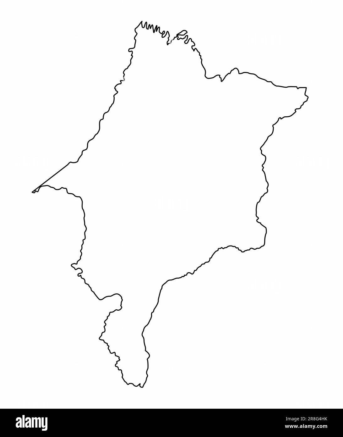 Carte de contour de l'État de Maranhao isolée sur fond blanc, Brésil Illustration de Vecteur