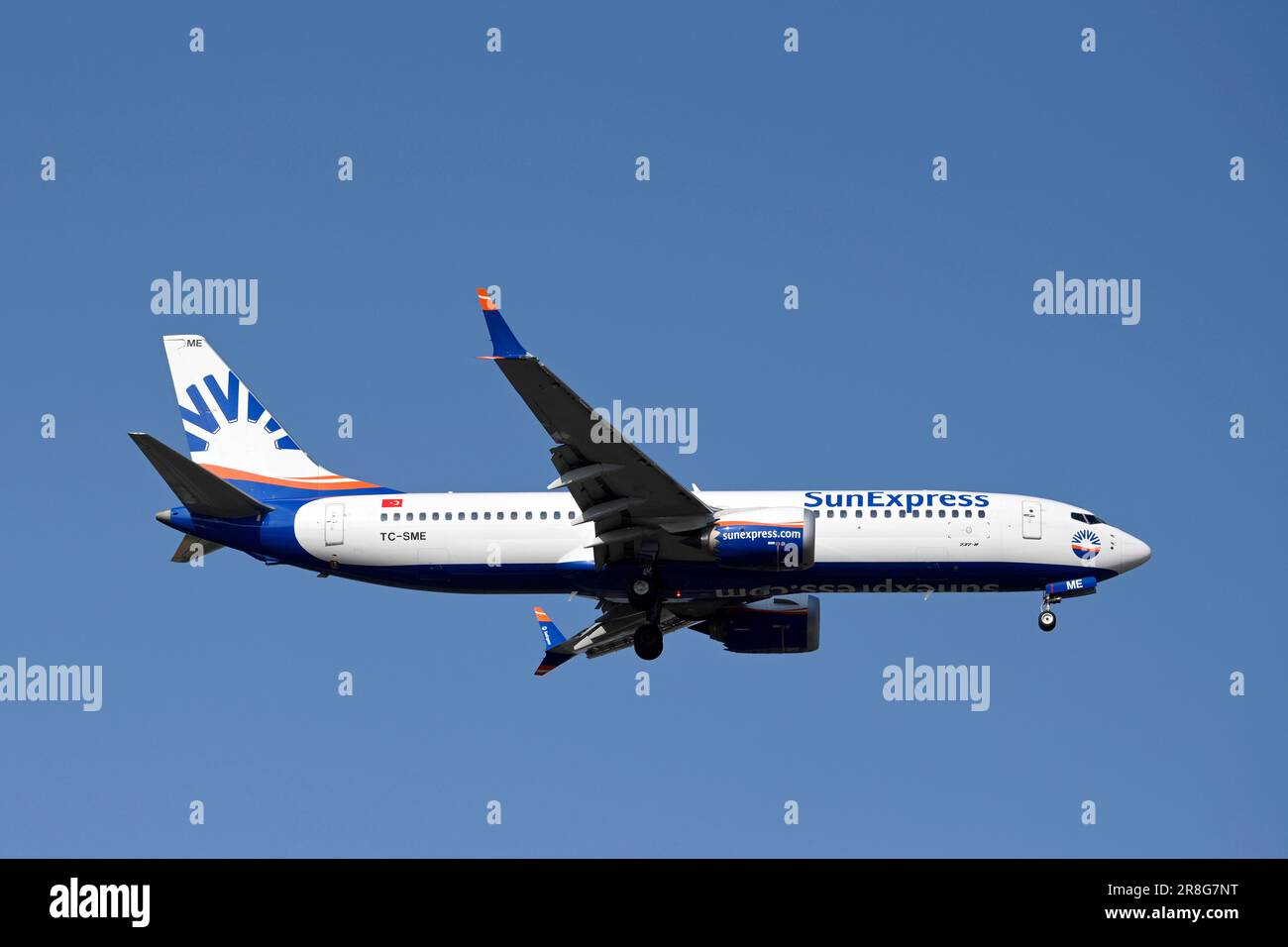 Avion SunExpress, Boeing 737 MAX 8, TC-SME Banque D'Images